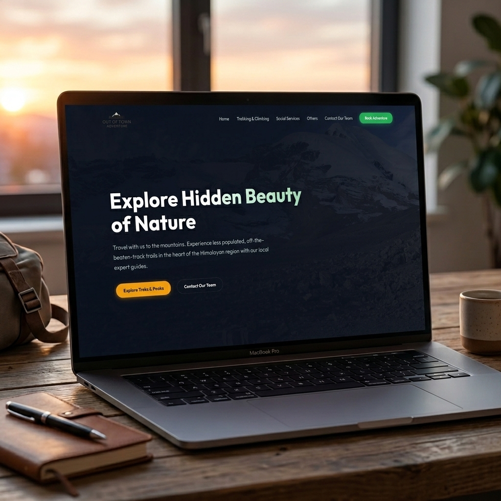 Outoftown Web App Mockup